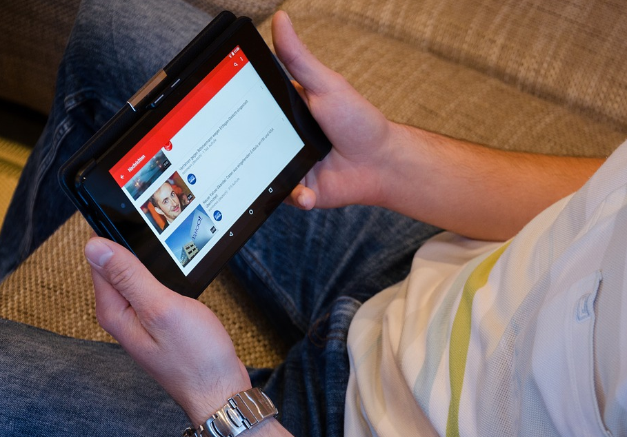 using tablet
